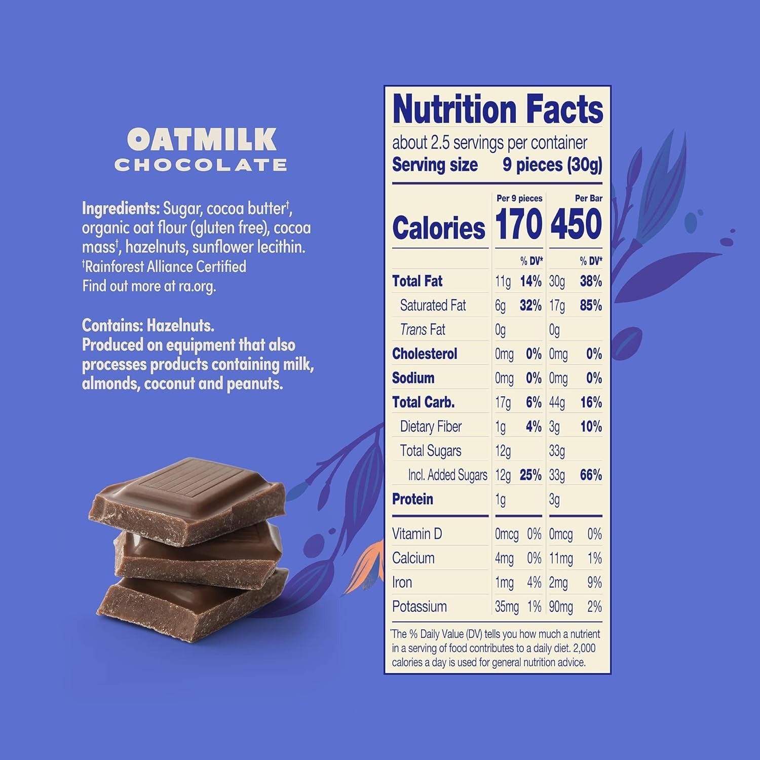 Oatmeal Chocolate Bar