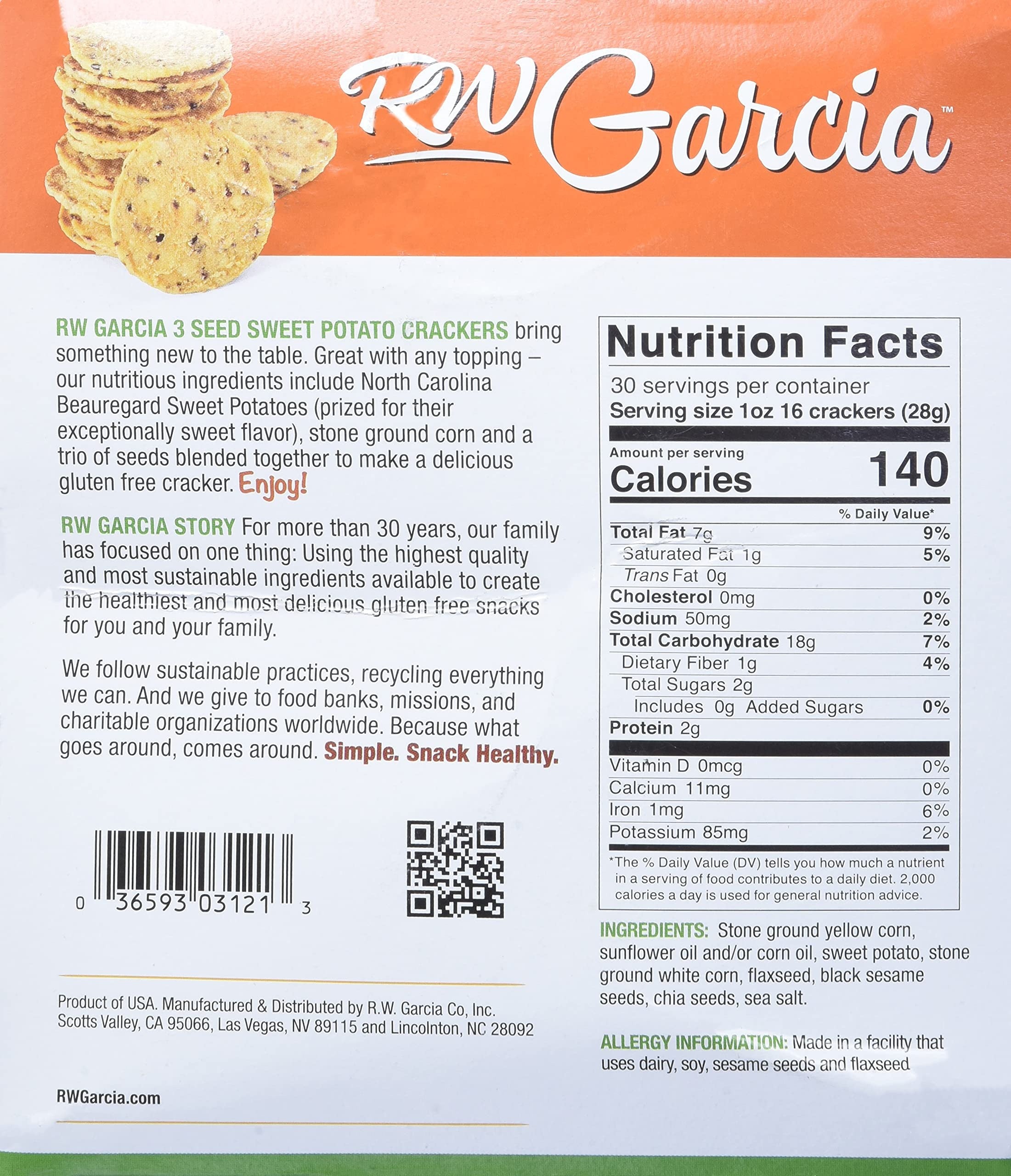 3 Seed Sweet Potato Crackers
