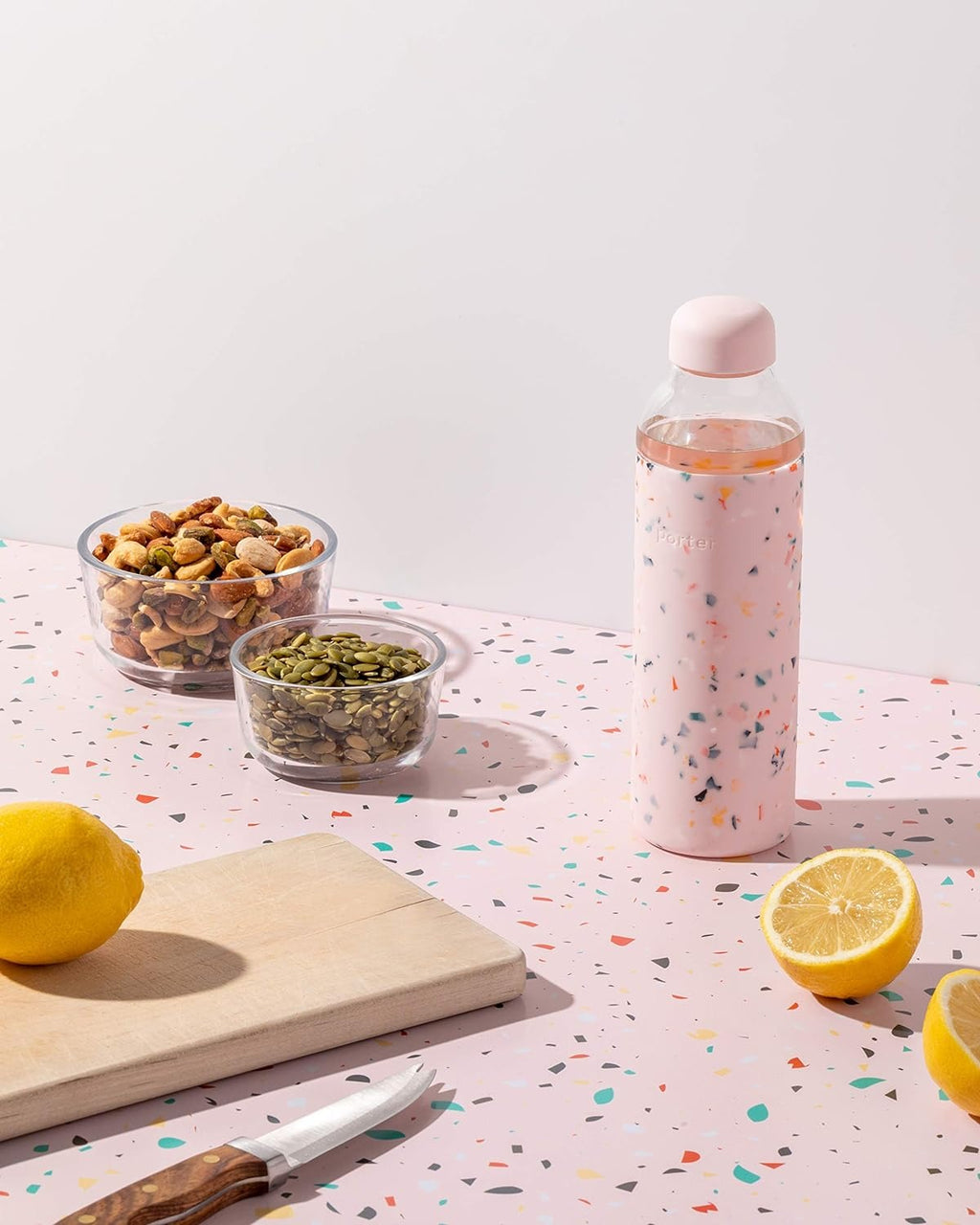 20oz Water Bottle - Terrazzo Blush