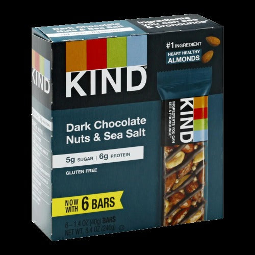 Dark Chocolate Nuts & Sea Salt Kind Bar (6 Pack Case)