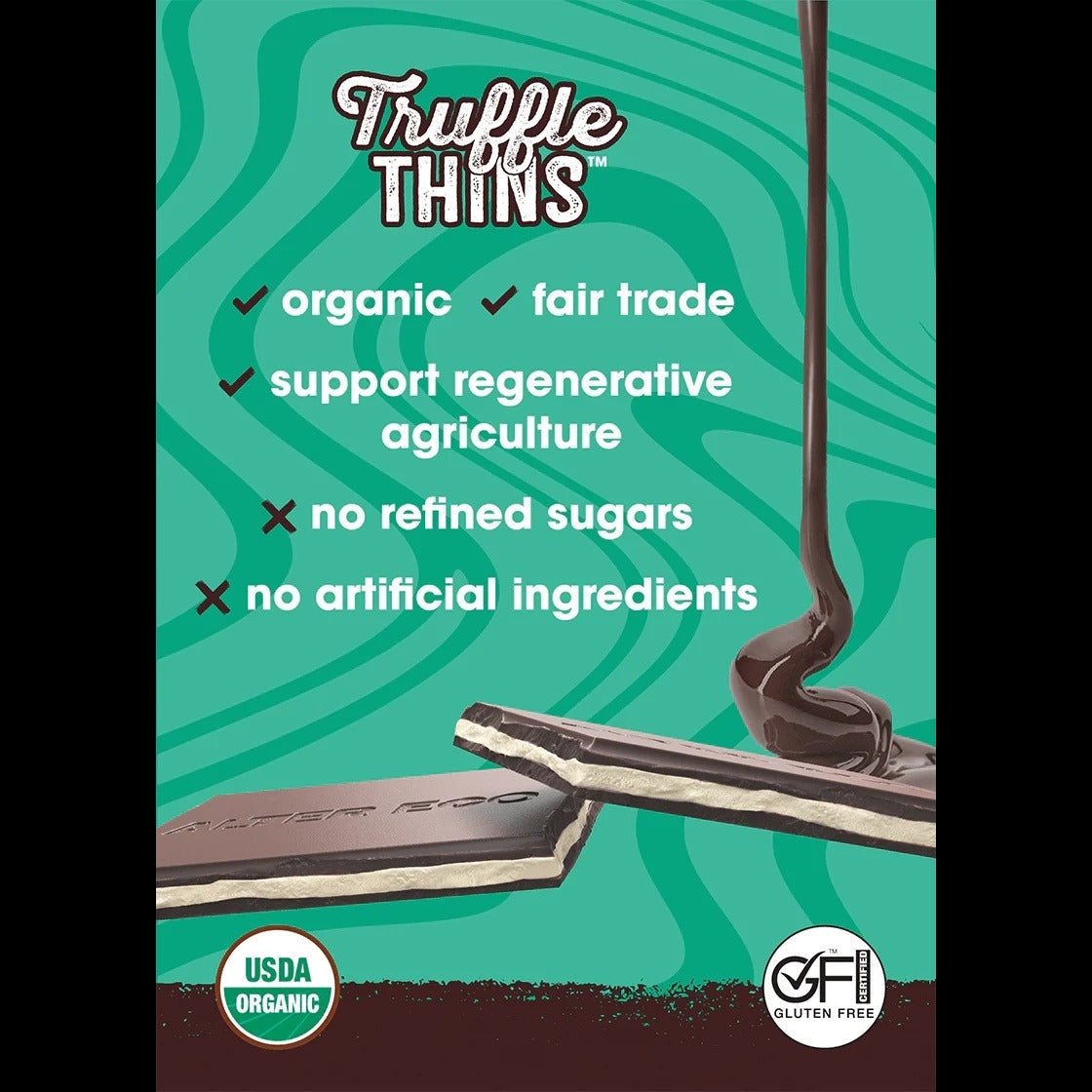 Organic Sweet Ginger Truffle Chocolate Thins