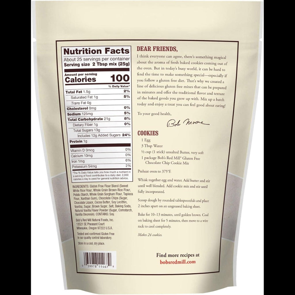 Gluten Free Chocolate Chip Cookie Mix