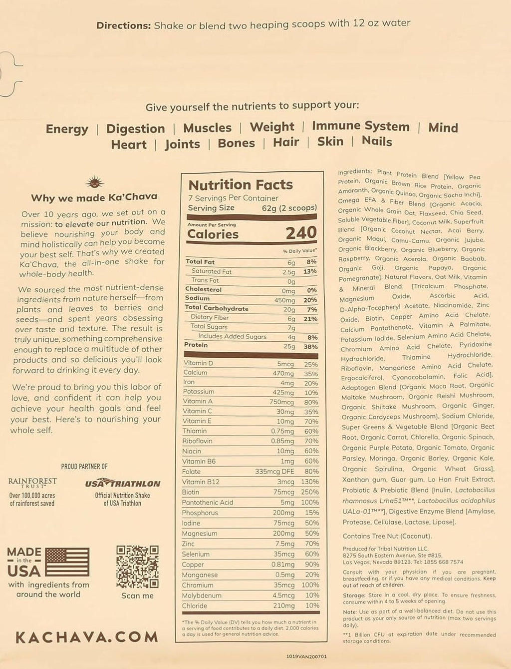 All-In-One Plant Based Nutrition Shake - Vanilla