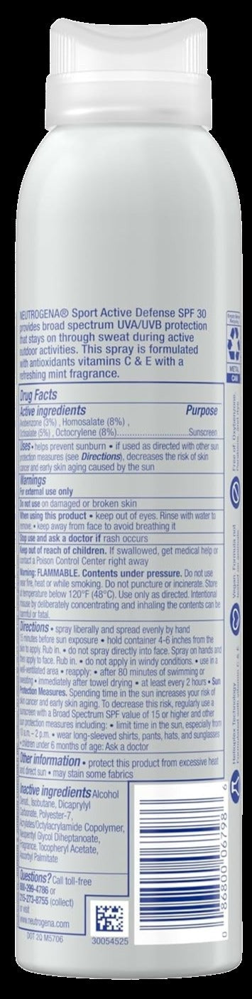 Sport Active Defense SPF 30 Sunscreen Spray