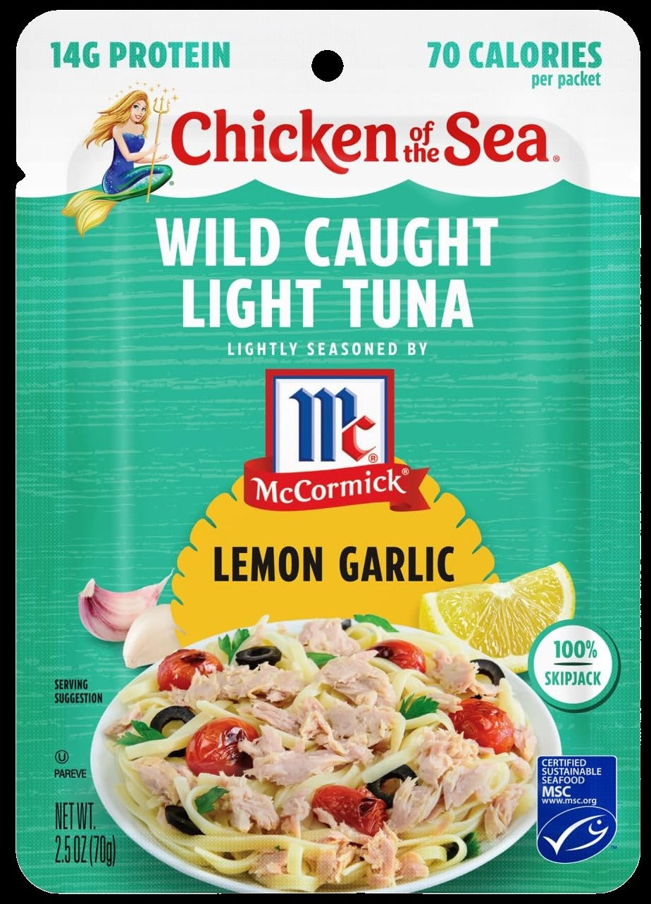 Wild Caught Light Tuna Lemon Garlic (12 Pack)