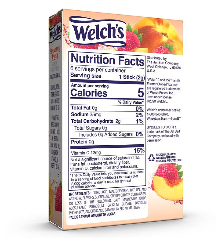 Drink Mix Strawberry Peach Zero Sugar (6 CT)