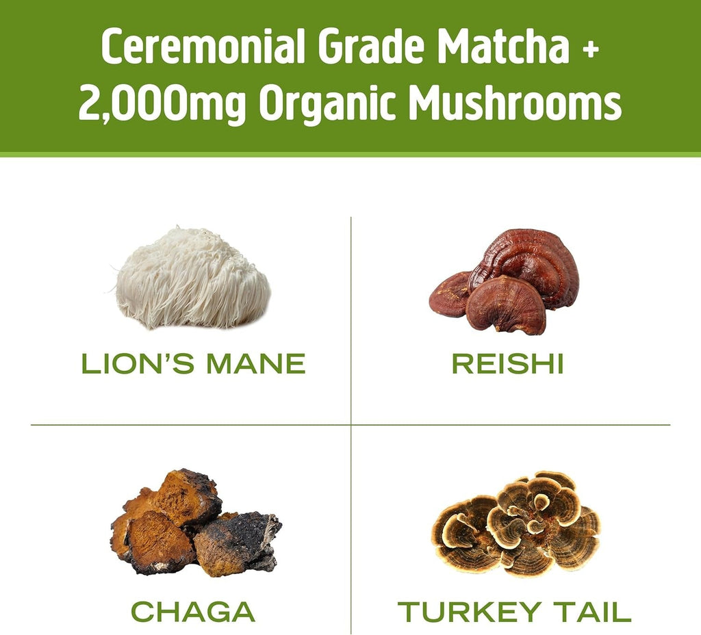 Superfood Mushroom Blend Matcha Latte