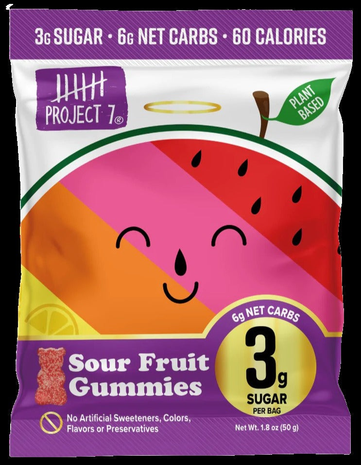Sour Fruit Gummies Low Sugar (8 Pack Case)