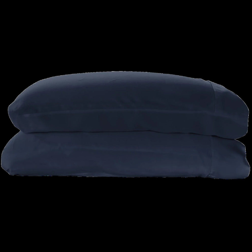 Woven Pillowcase Set in Suede Blue (King)