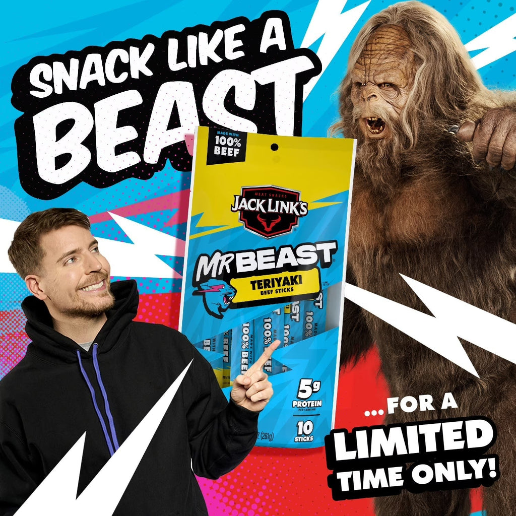 Mr Beast Teriyaki Flavor Beef Sticks