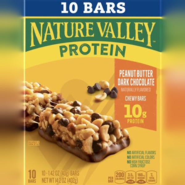 Protein Chewy Bars - Peanut Butter Dark Chocolate (10 CT)
