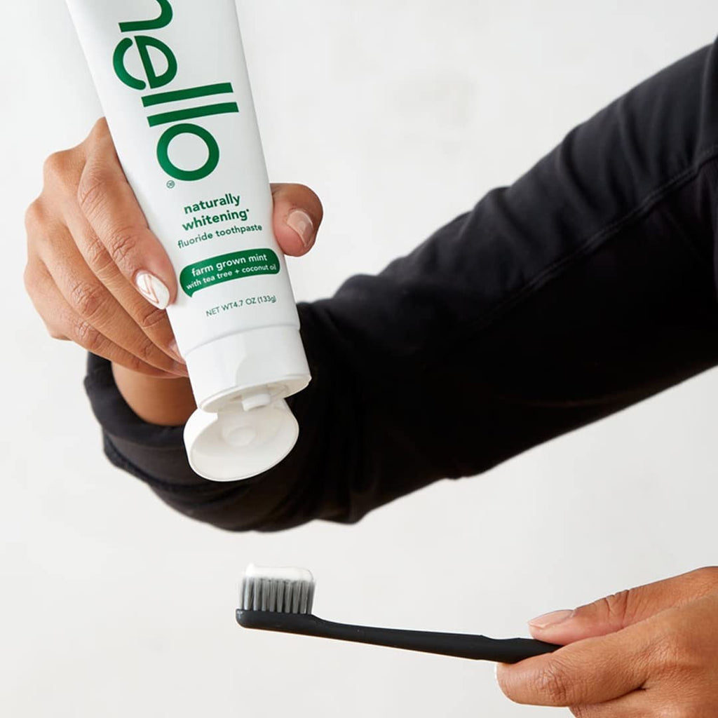 Naturally Whitening Fluoride Toothpaste - Grown Mint With Tea Tree + Coconut Oil