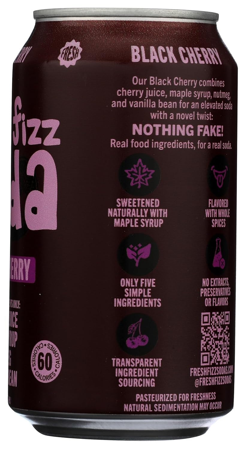 Organic Black Cherry Soda (12 Pack)