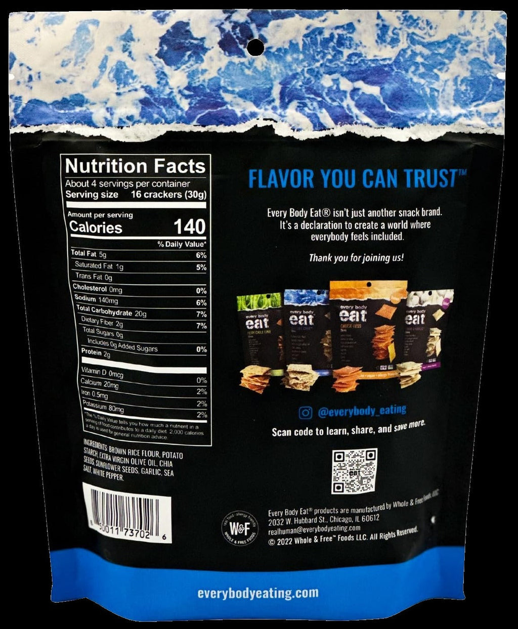 Sea Salt Chia Thin Crackers