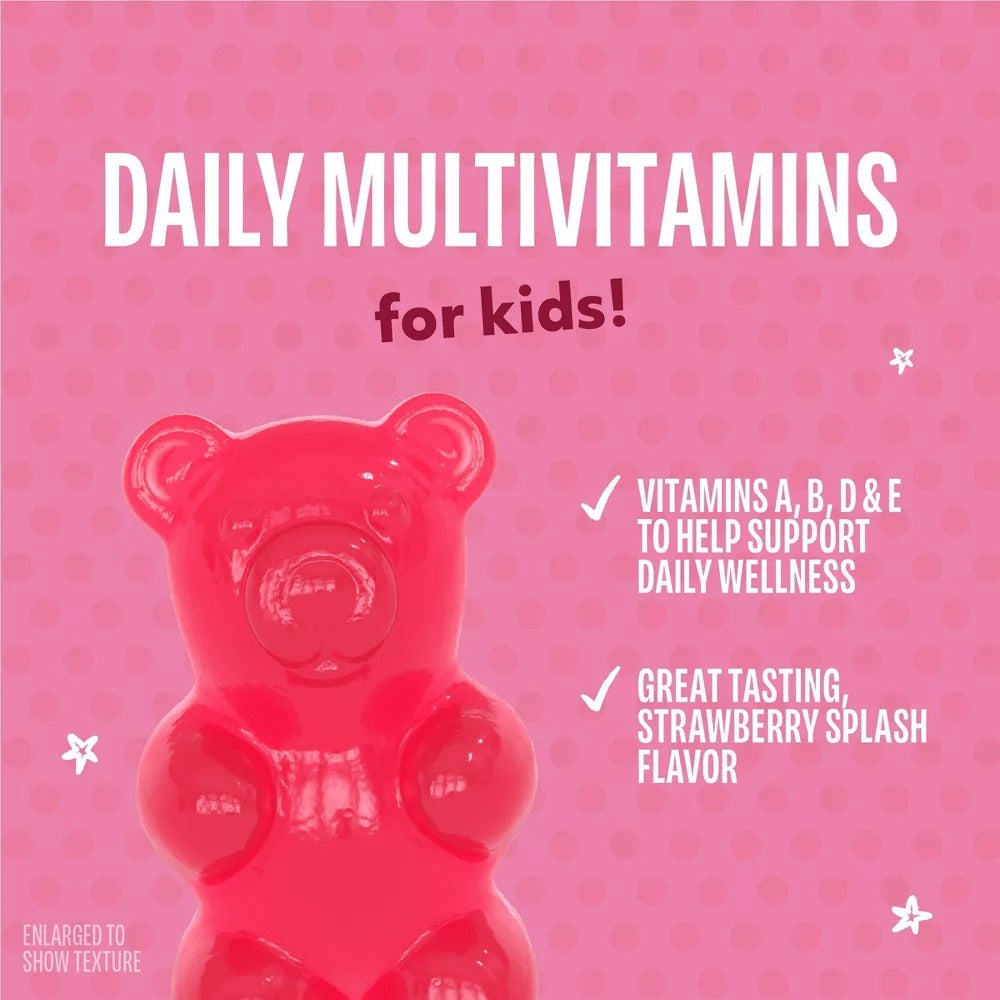 Multeez Daily Multivitamin Gummy Packs For Kids - Strawberry Splash