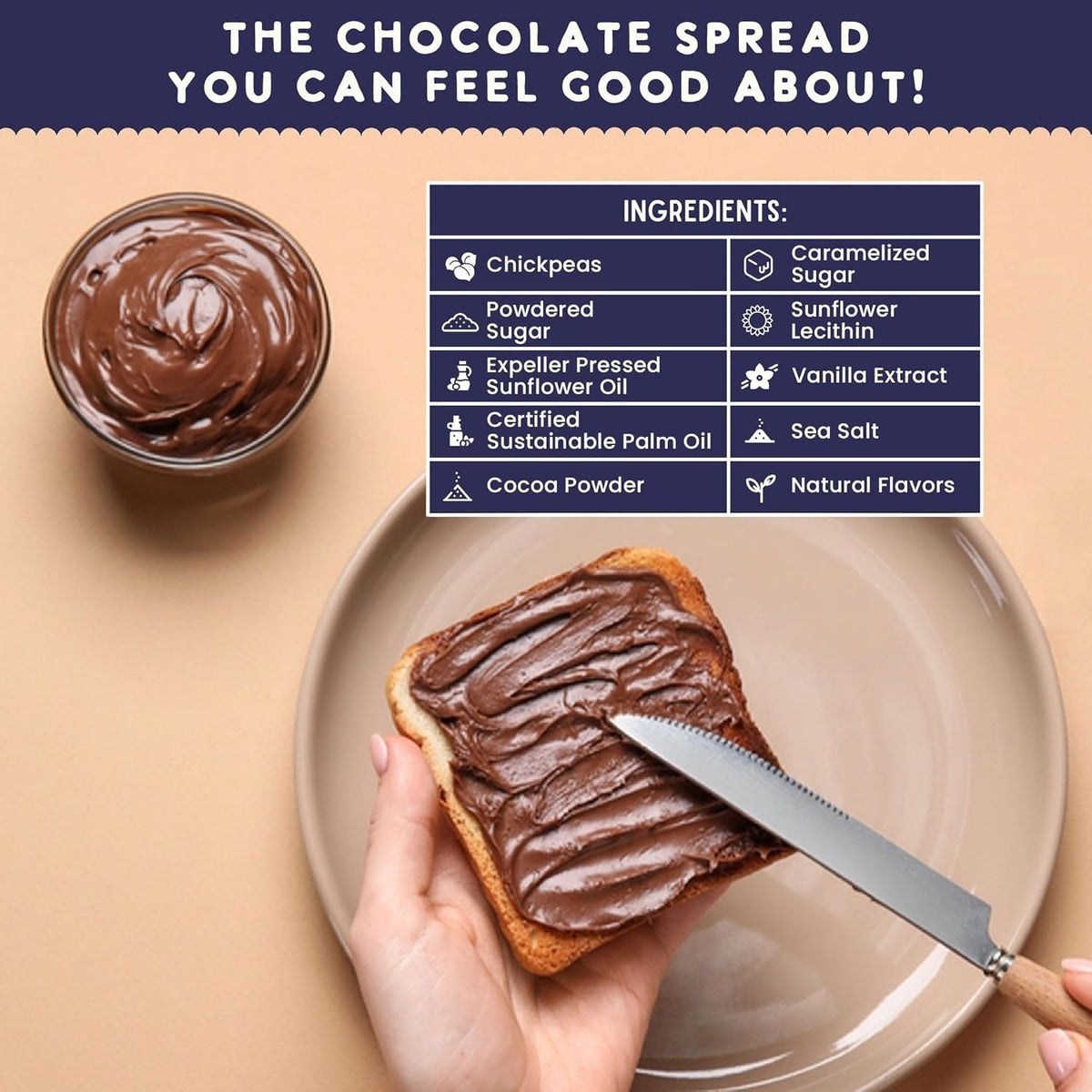 Cocoa Nut Free Spread with Chickpeas