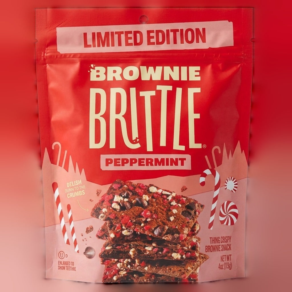 Holiday Peppermint Brownie Brittle