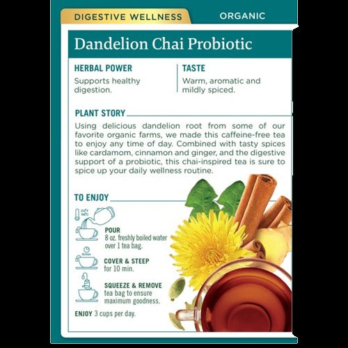 Organic Dandelion Chai Probiotic Tea