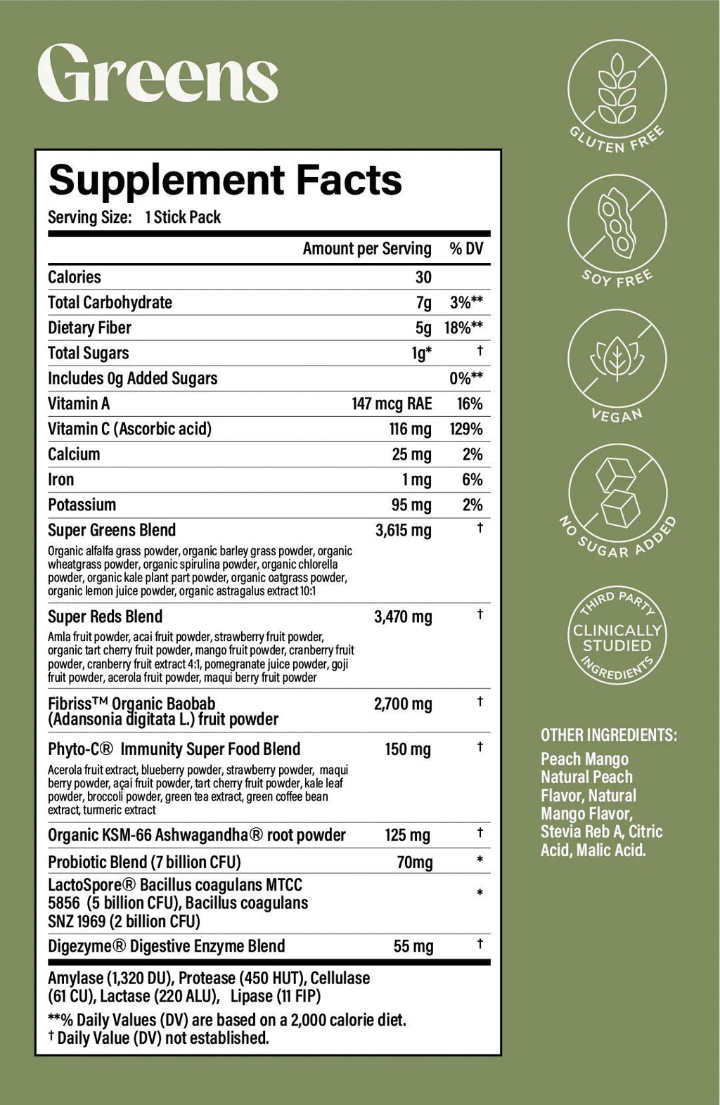 Greens Crisp Apple Drink Mix (30 CT)