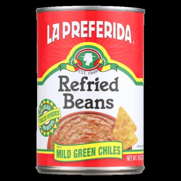 Refried Beans with Mild Green Chiles