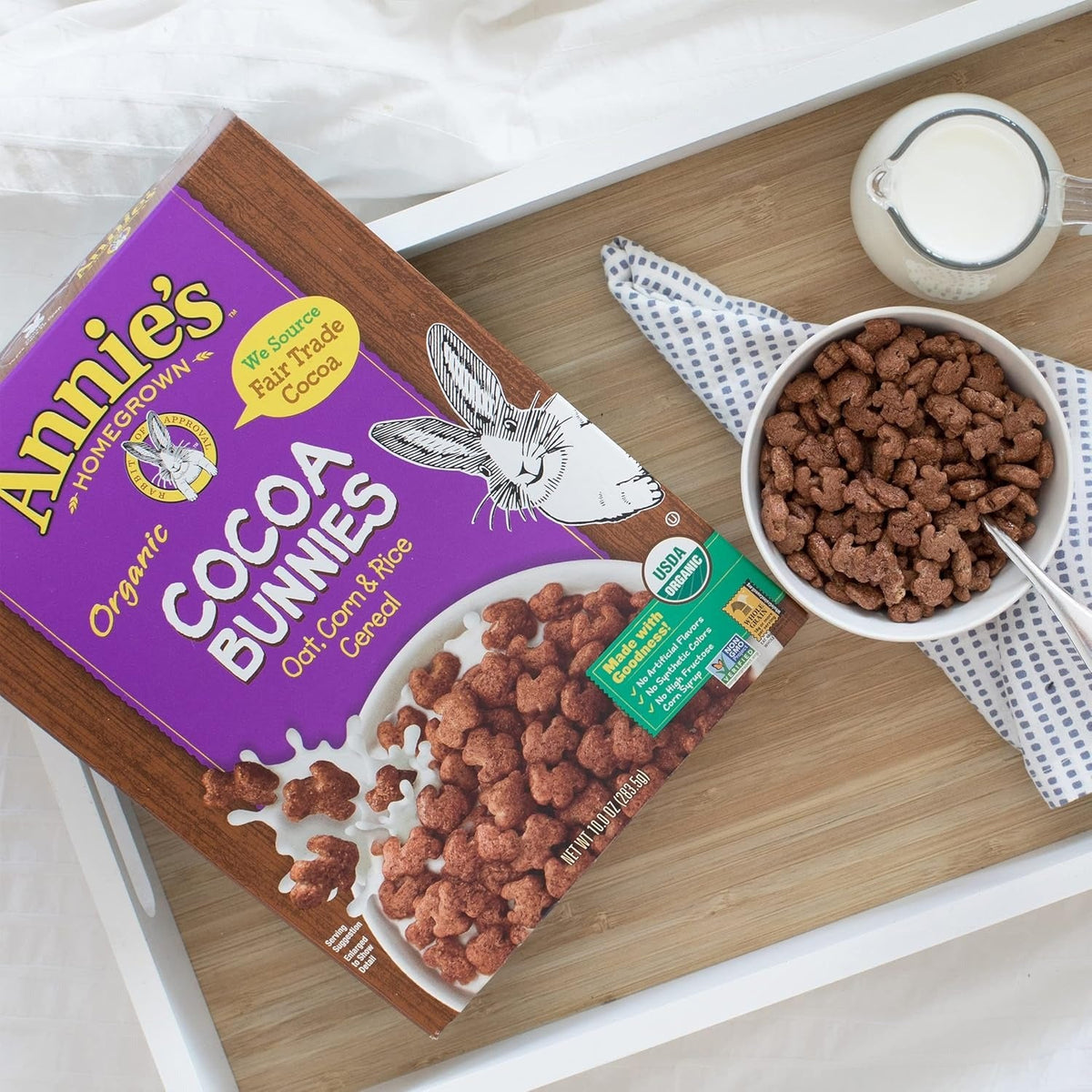 Organic Cocoa Bunnies Oat With Corn & Rice Cereal