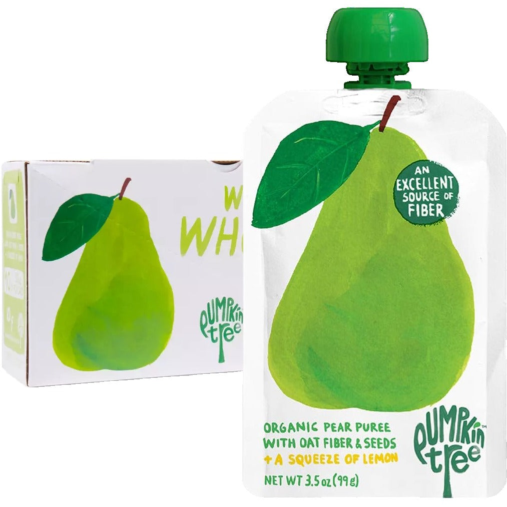 Organic Pear Purée with Oat Fiber & Seeds + a Squeeze of Lemon (10 Pack)