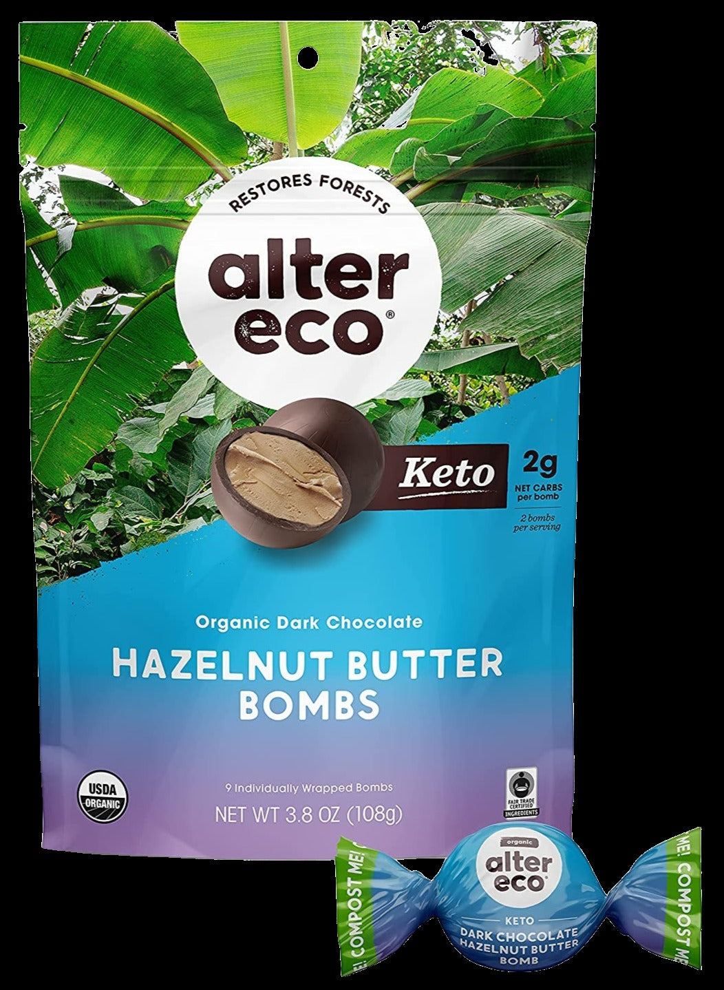 Chocolate Bombs Hazelnut Butter (9 Ct)