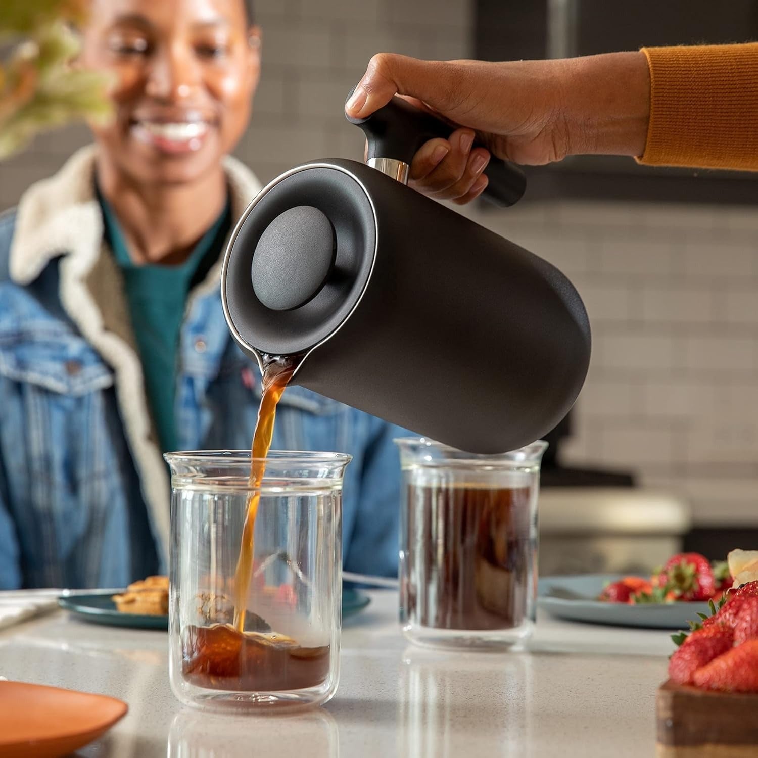 24oz Clara French Press Coffee Maker - Matte Black