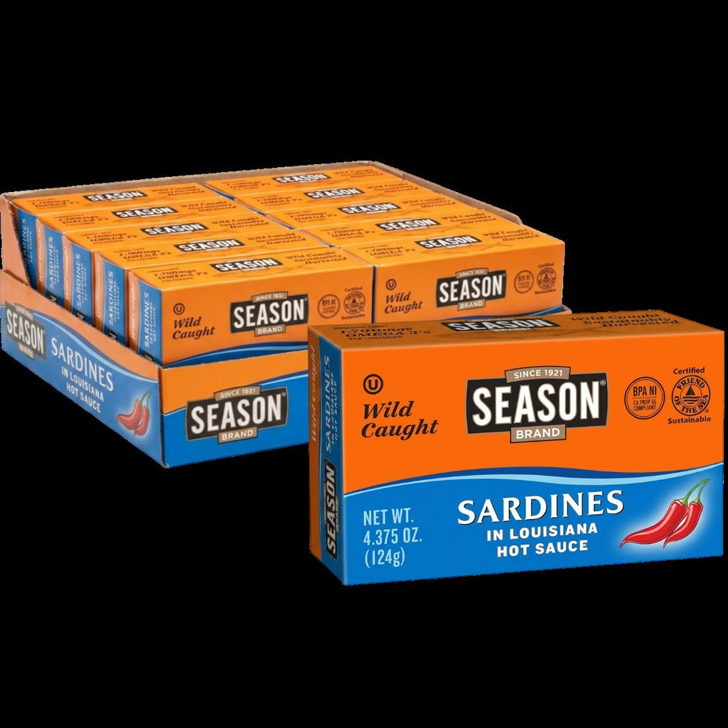 Wild Caught Sardines in Louisiana Hot Sauce (12 Pack)
