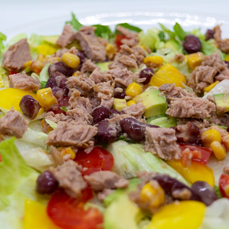 Tuna Salad With Red Beans And Sweet Corn