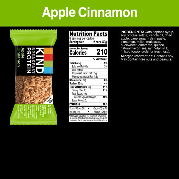 Apple Cinnamon Breakfast Protein Bars (12 CT)