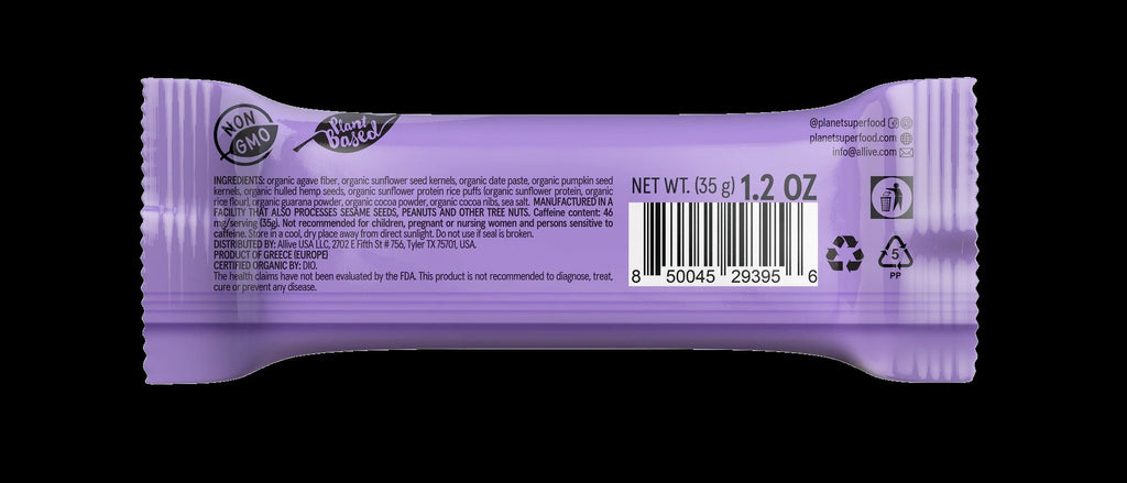 Brain Boost Organic Seed Bar with Guarana (24 CT)