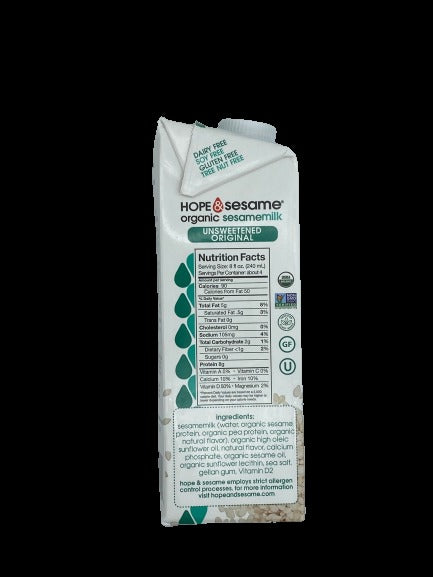 Organic Unsweetened Sesame Milk