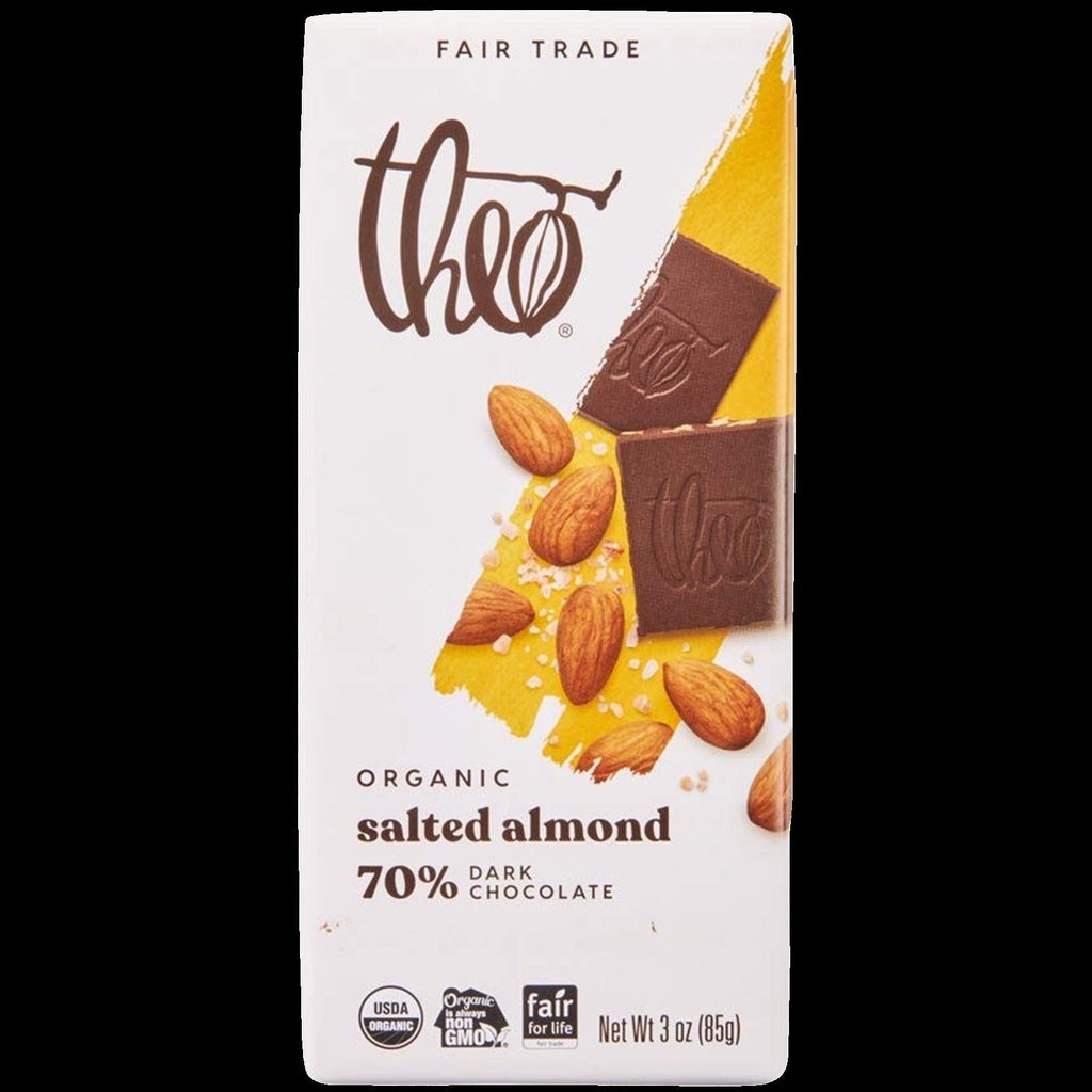Salted Almond 70% Dark Chocolate Bar