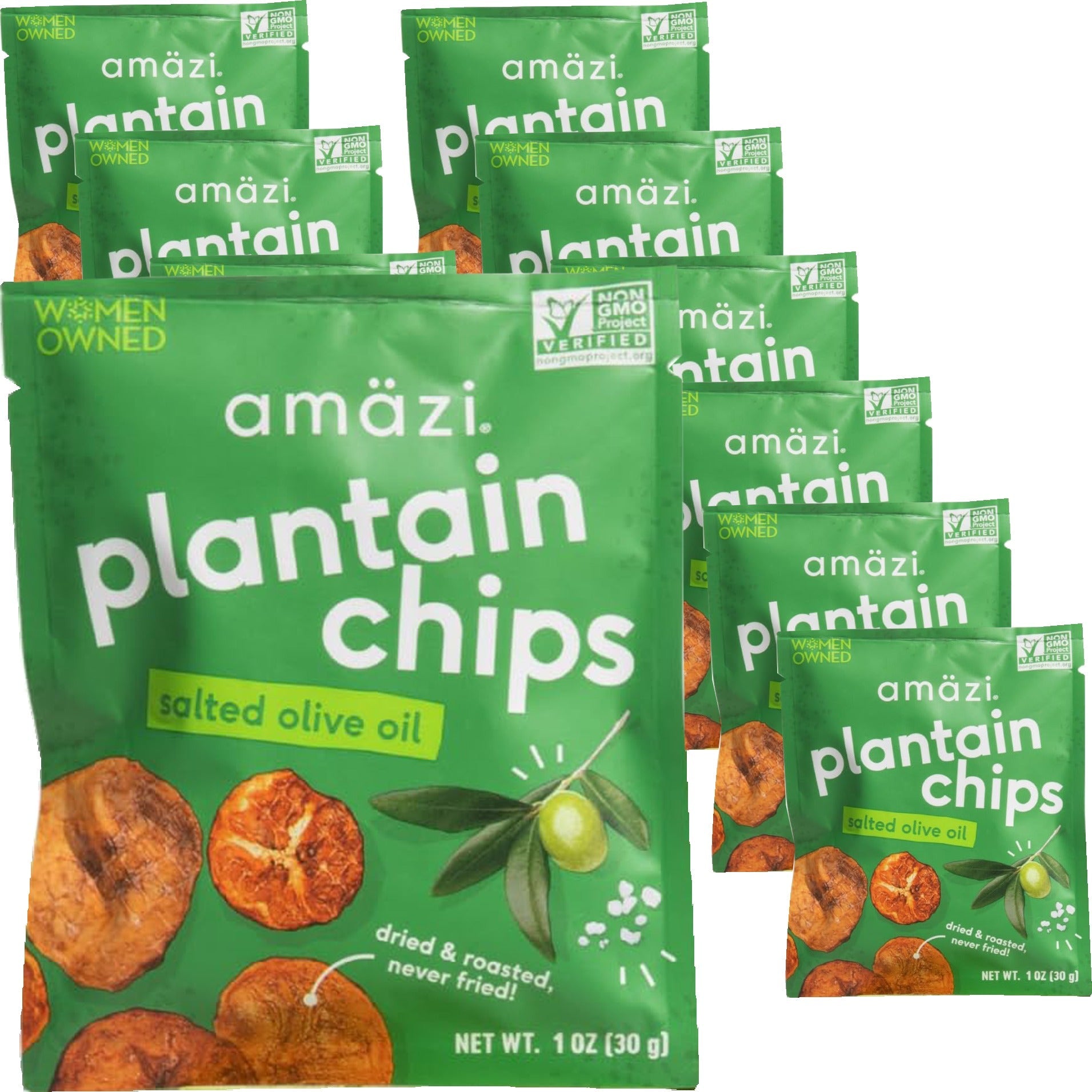 Salted Olive Oil Plantain Chips (12 Pack)
