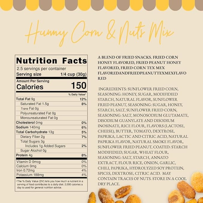 Hunny Corn & Nuts Mix (16 Pack)