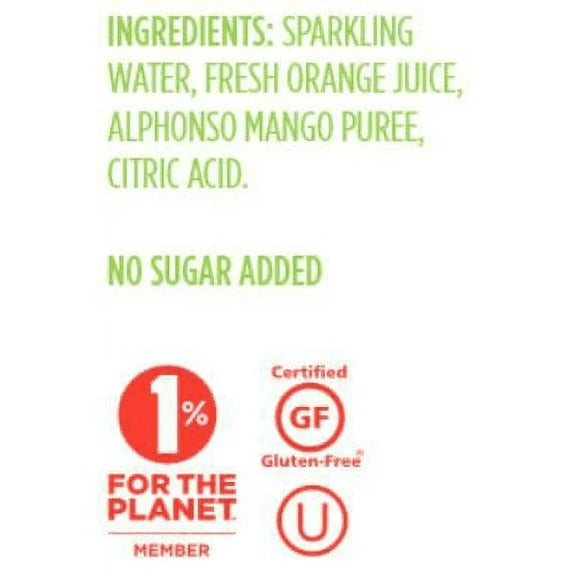 Orange Mango Sparkling Water (8 Pack)