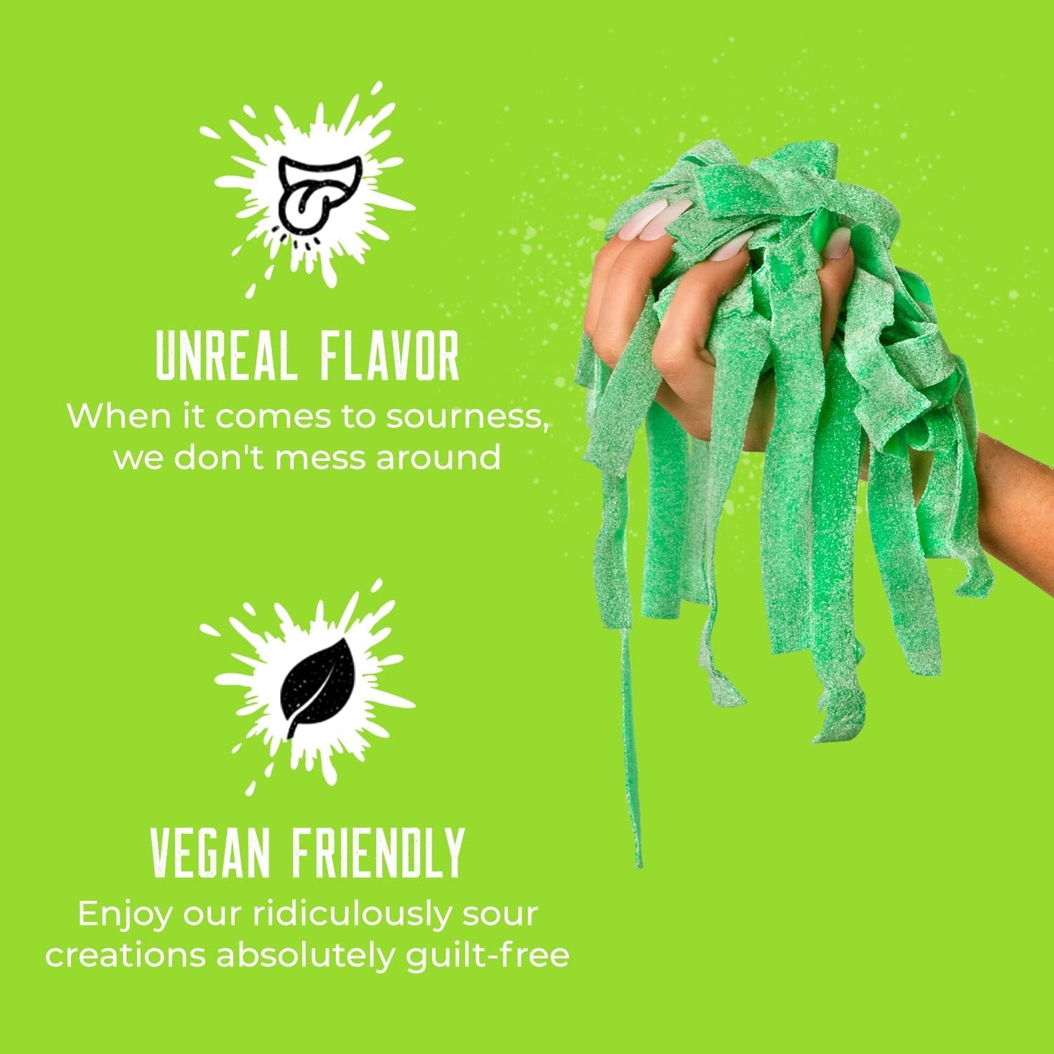 Sour Strips Green Apple Candy Reseal Peg Bag