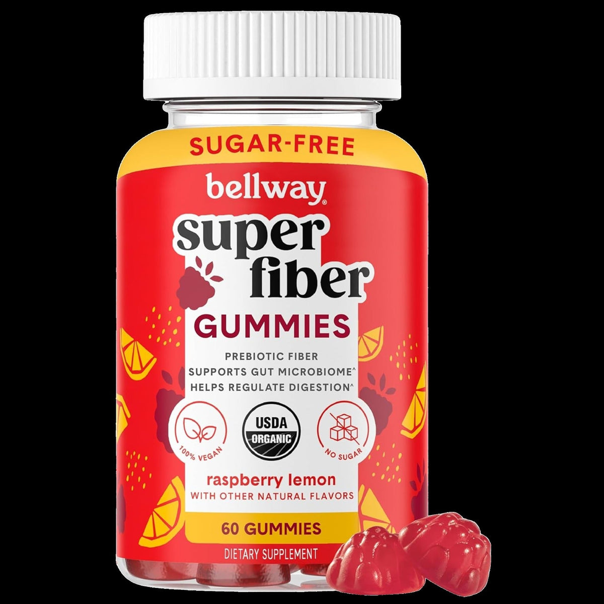 Raspberry Lemon Super Fiber Gummies Dietary Supplement