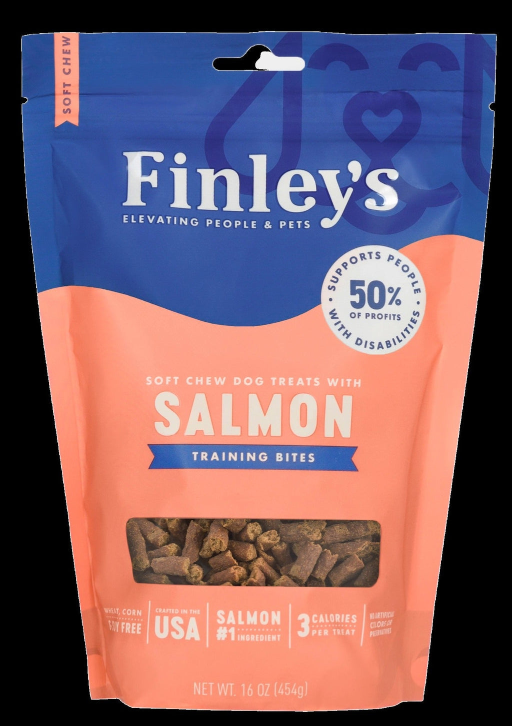 Natural Salmon Soft Training Bite Dog Treats