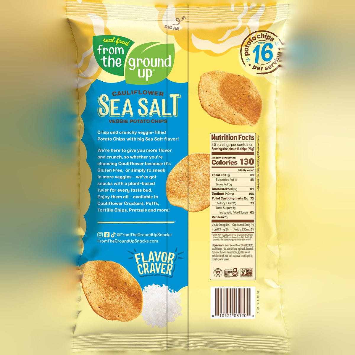 Cauliflower Sea Salt Veggie Potato Chips