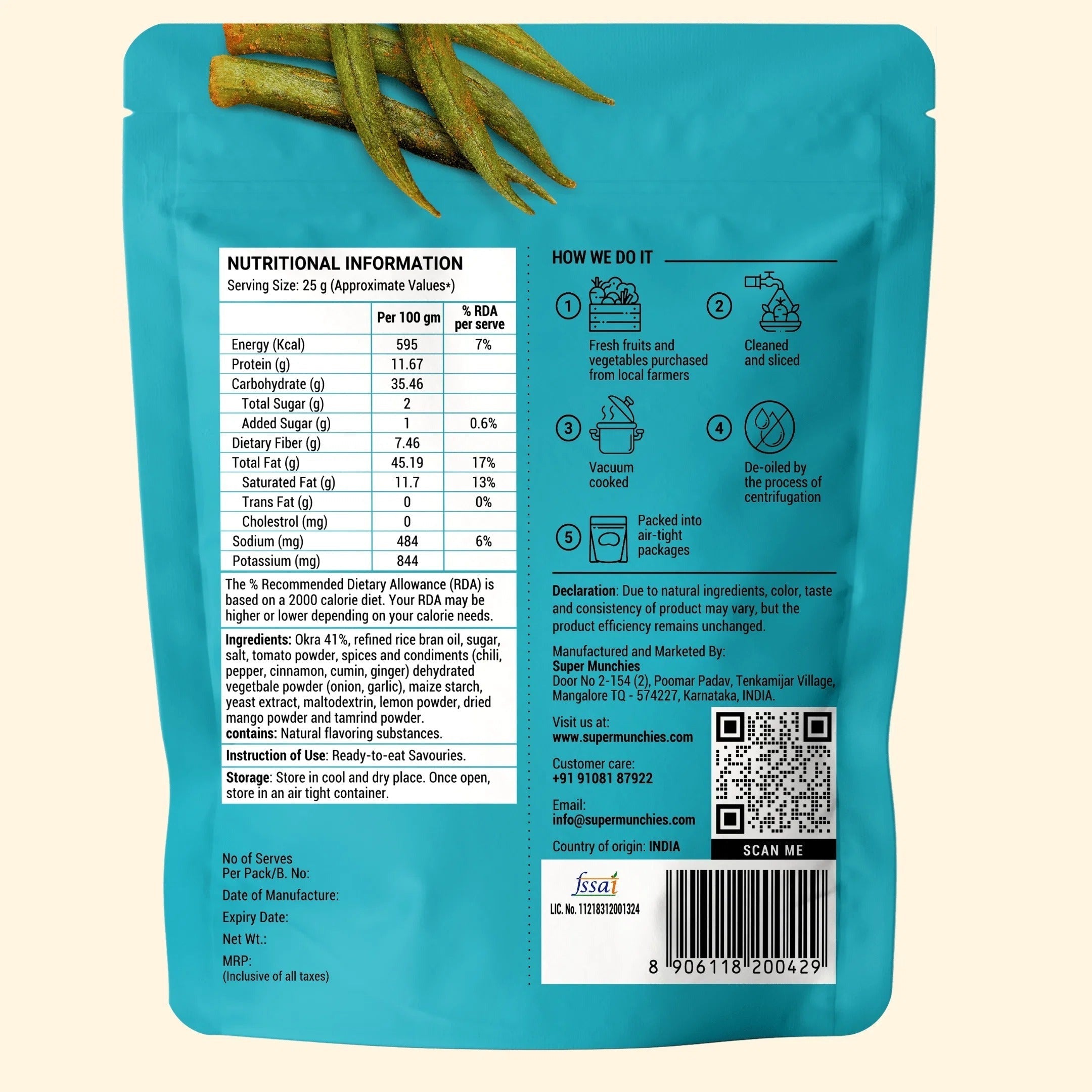 Masala Spiced Okra Chips