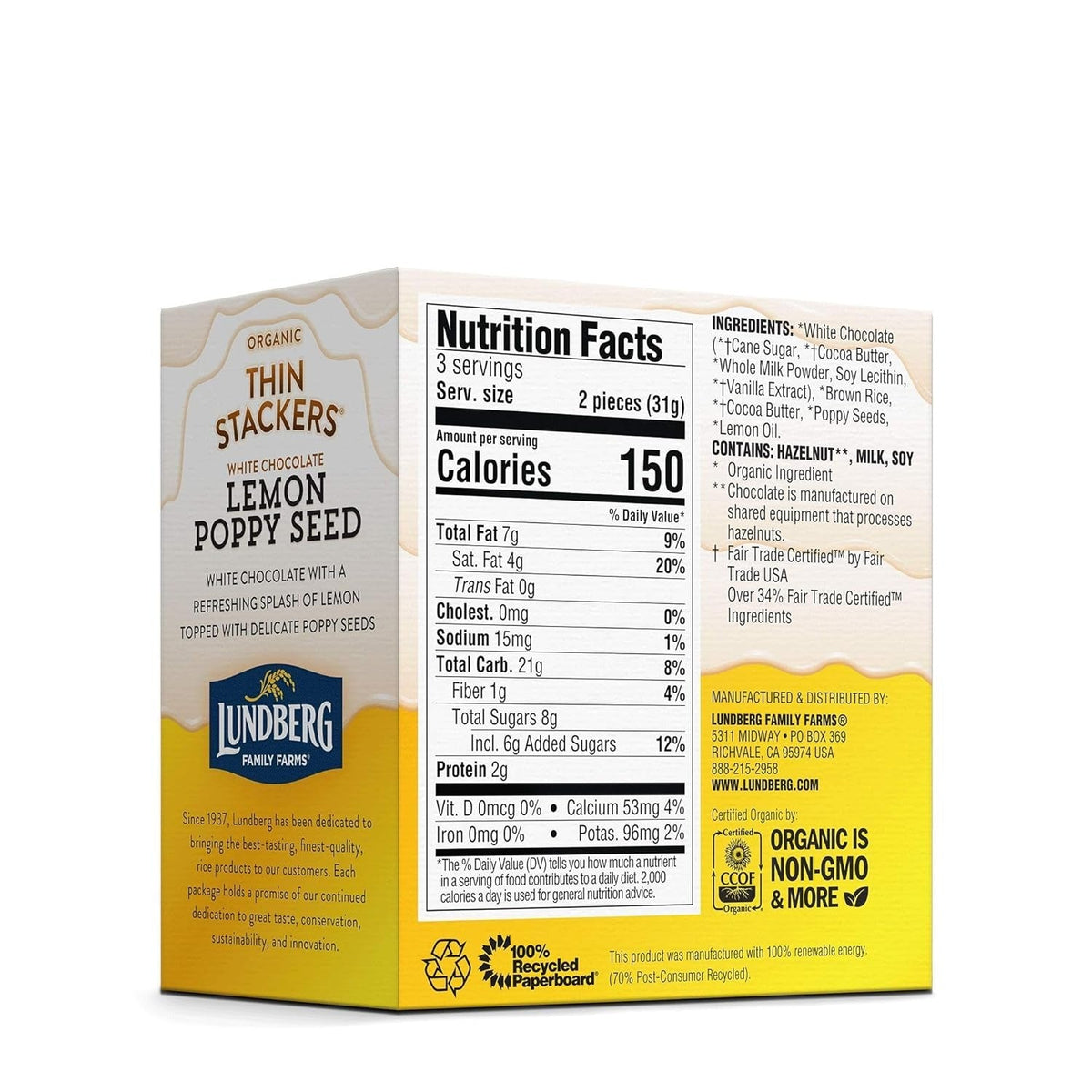 Organic Thin Stackers - Lemon Poppyseed