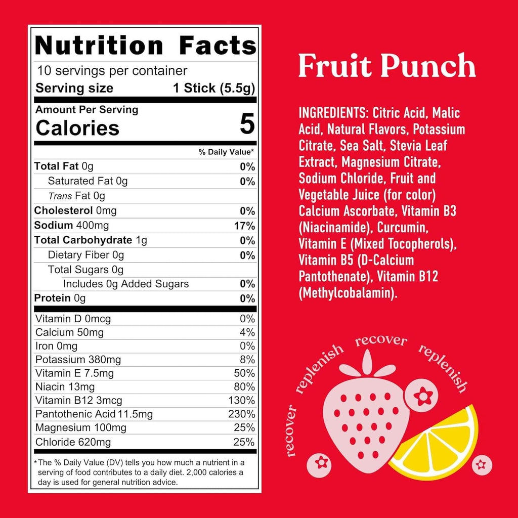 Fruit Punch Hydration Powder Drink Mix (10 CT)