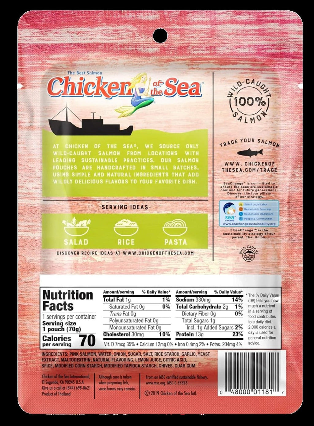 Pink Salmon Pouch Lemon & Chive (12 Pack)