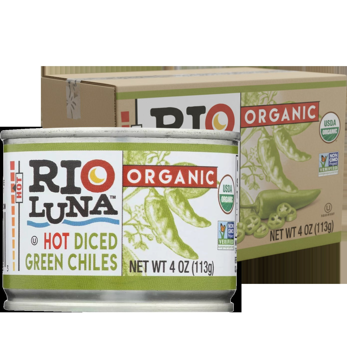 Organic Hot Diced Green Chiles (12 CT)