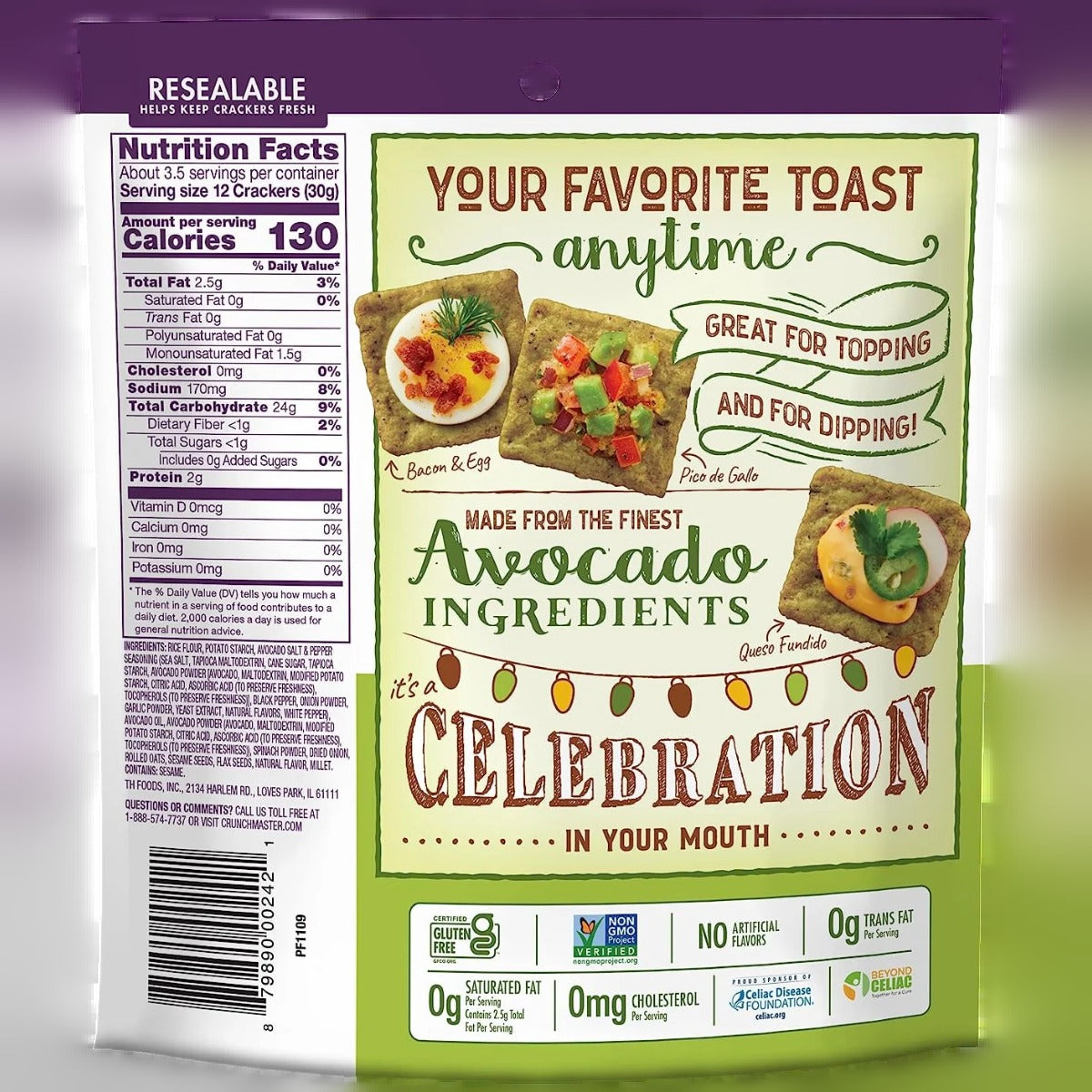 Avocado Toast Salt & Pepper Crackers