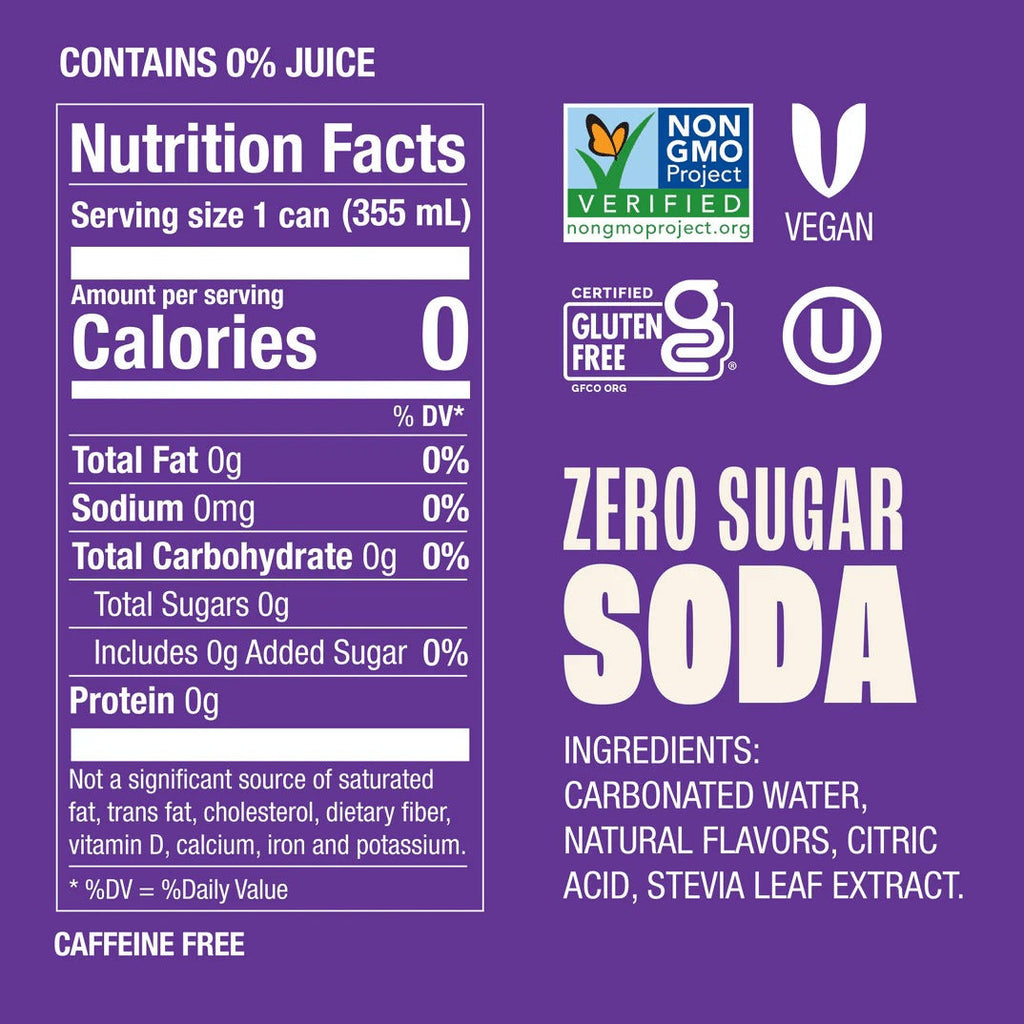 Grape Zero-Sugar Soda (12 CT)