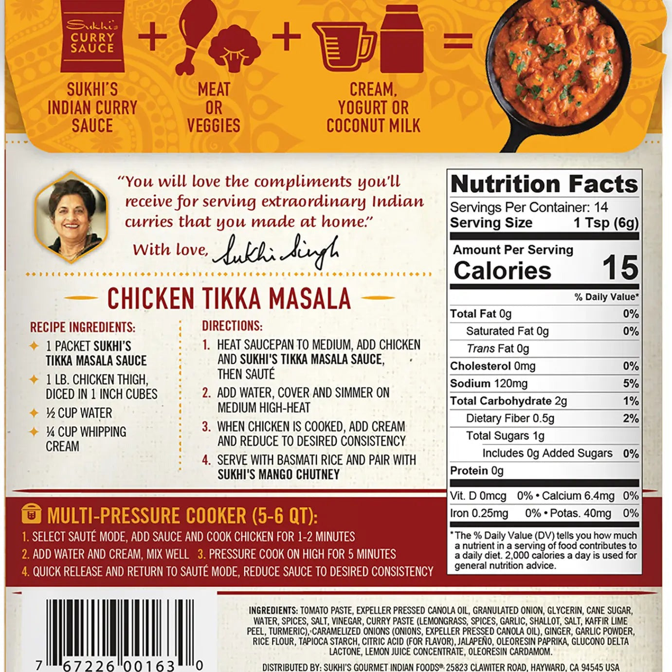 Tikka Masala Curry Sauce (6 Pack)