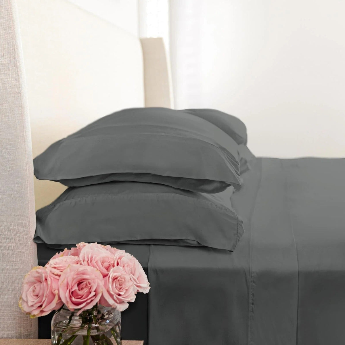 Woven Pillowcase Set in Stone (King)